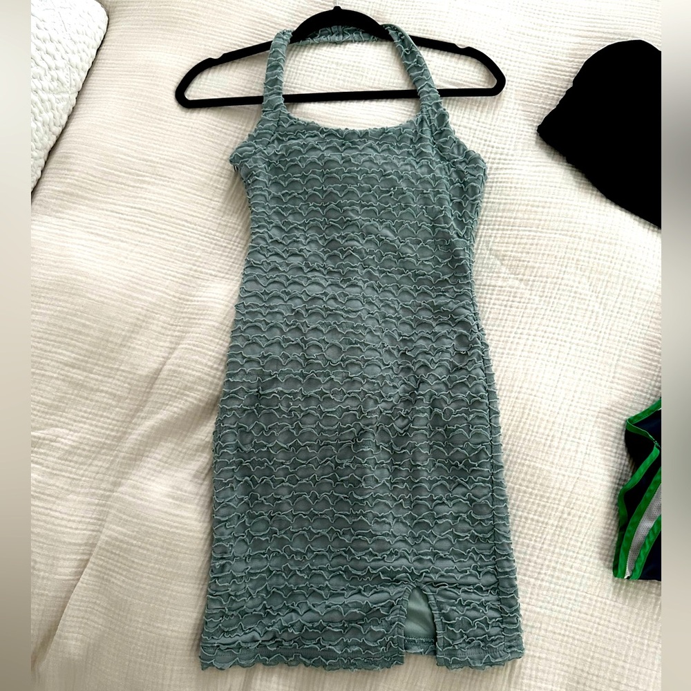 Blue halter summer dress, size S
